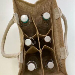 SAC PORTE-BOUTEILLE TOILE DE JUTE – Image 2