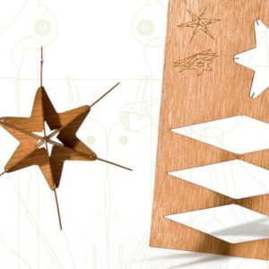 CARTE EN BOIS MUTI ETOILES - ECODIS