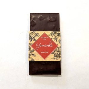 TABLETTE BIO NOUGATINE & FLEUR DE SEL NOIR EQUATEUR 72% 90G - YAMANKA