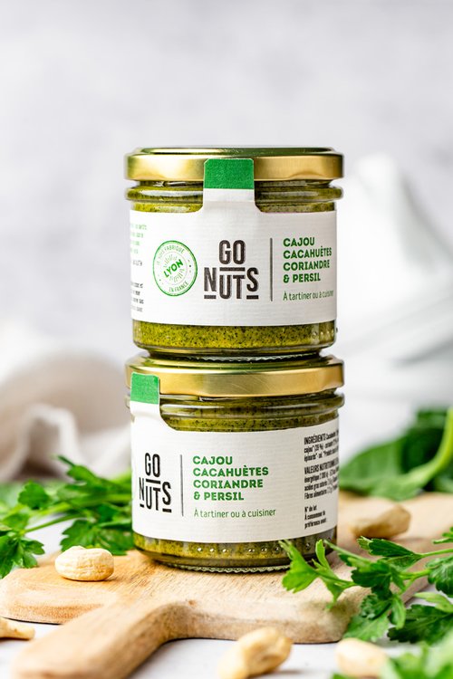 TARTINABLE CAJOU CACAHUETES CORIANDRE PERSIL BIO 100G - GO NUTS