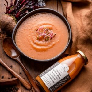 VELOUTE PATATE DOUCE BETTERAVE CAROTTE & POIVRE SAUVAGE BIO 75CL - VINZÜ – Image 2