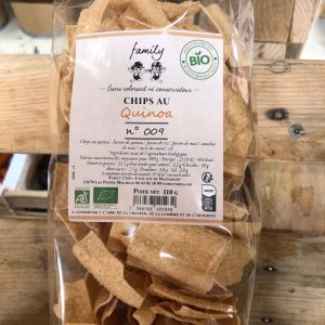 CHIPS AU QUINOA ARTISANALES BIO 110G - FAMILY CHIPS