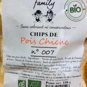 CHIPS DE POIS CHICHES ARTISANALES BIO 110G - FAMILY CHIPS – Image 2