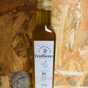 HUILE DE LIN AB PREMIERE PRESSION A FROID 25cl - LA FERME BIO DE TRUFFIERES