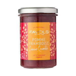 PREPARATION GOURMANDE POMME FRAMBOISE CRUMBLE 250g - FAVOLS LES PATISSIERES