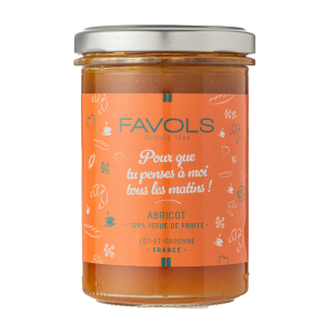 POUR QUE TU PENSES A MOI (abricot 100% fruit) 250g - FAVOLS LES MESSAGES