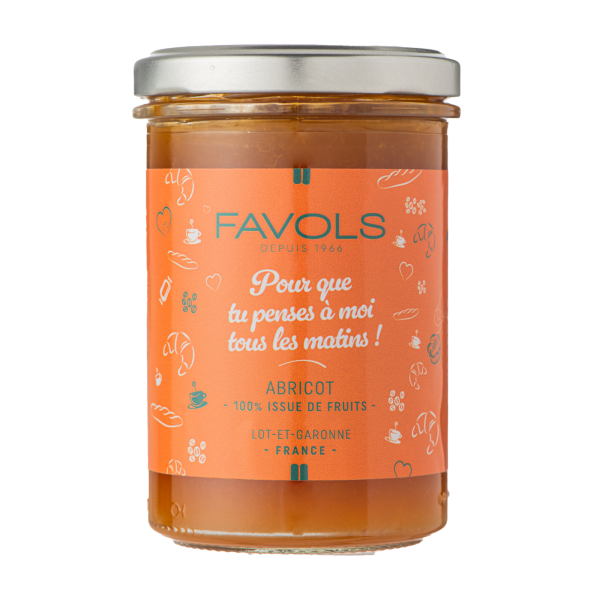 POUR QUE TU PENSES A MOI (abricot 100% fruit) 250g - FAVOLS LES MESSAGES