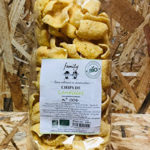 CHIPS DE LENTILLES VERTES ARTISANALES BIO 110G FAMILY CHIPS