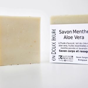 BARRE SAVON BIOLOGIQUE A DECOUPER MENTHE ALOE VERA NATURE & PROGRES