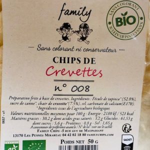 CHIPS DE CREVETTES ARTISANALES BIO 50G - FAMILY CHIPS – Image 2