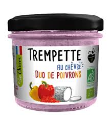 TREMPETTE AU CHEVRE AFFINE DUO DE POIVRONS BIO 90G - SO CHEVRE