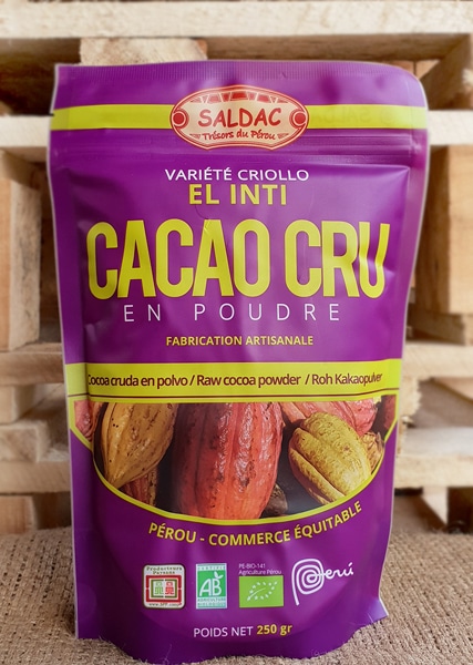 CACAO EL INTI CRU CRIOLLO NON SUCRE BIOLOGIQUE (PEROU) – Image 2
