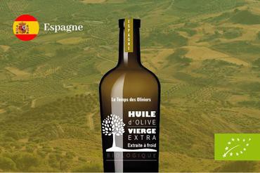HUILE D'OLIVE VIERGE EXTRA D'ESPAGNE BIOLOGIQUE - LE TEMPS DES OLIVIERS