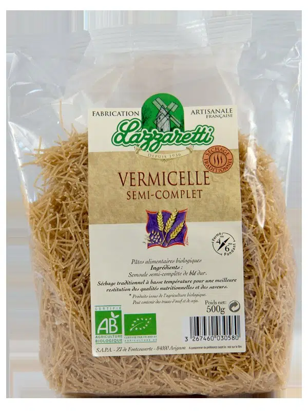 VERMICELLE SEMI-COMPLET BIOLOGIQUE PROVENCE - LAZZARETTI – Image 2