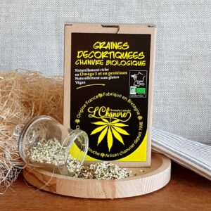 GRAINES DE CHANVRE DECORTIQUEES BIOLOGIQUES origine BRETAGNE