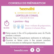 LENTILLES CORAIL A LA NOIX DE COCO FACON PONDICHERY AB - BEENDI – Image 3