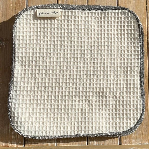 ESSUIE-TOUT/LINGETTE LAVABLE COTON BIO GAUFRE X 10 FEUILLES - GRAINE DE MALICE – Image 2