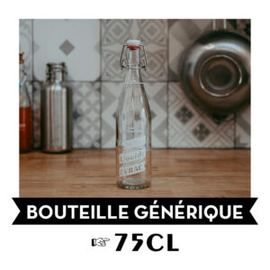 BOUTEILLE EN VERRE POUR BIERE, SIROP, JUS, ... 75CL - JEAN BOUTEILLE
