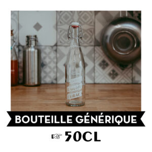 BOUTEILLE EN VERRE POUR BIERE, SIROP, JUS, ... 50CL - JEAN BOUTEILLE
