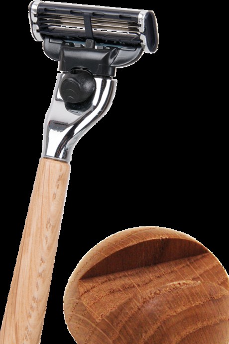 SUPPORT EN BOIS DE NOYER POUR RASOIR - CALIQUO