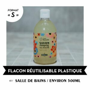 BOUTEILLE REUTILISABLE PLASTIQUE SALLE DE BAIN 50CL