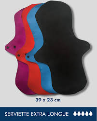 SERVIETTE HYGIENIQUE FLUX EXTRA LONGUE BIO GOTS - PLIM