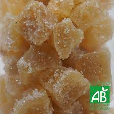 CUBES DE GINGEMBRE CONFIT ENROBES DE SUCRE DE CANNE BIOLOGIQUES