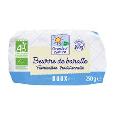 BEURRE DE BARATTE DOUX BIO - GRANDEUR NATURE