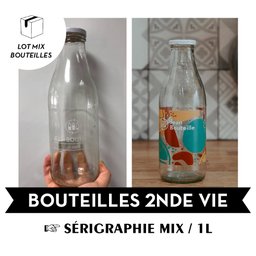 BOUTEILLE A JUS EN VERRE 1L