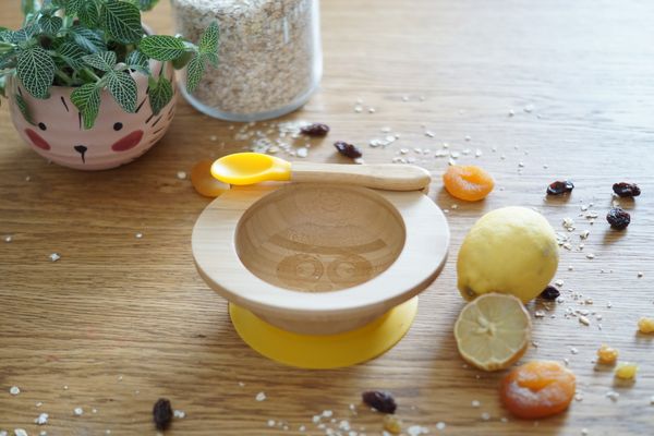 SET DE REPAS BEBE JAUNE BAMBOU (BOL & CUILLERE) - CAP BAMBOU – Image 5