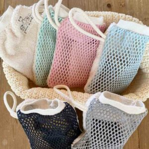 Pochon à savon double face en coton bio