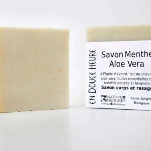 SAVON BIOLOGIQUE MENTHE ALOE VERA 100G NATURE & PROGRES - EN DOUCE HEURE