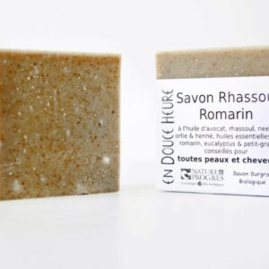 SAVON ET SHAMPOING BIOLOGIQUE RHASSOUL ROMARIN 100G NATURE & PROGRES EN DOUCE HE