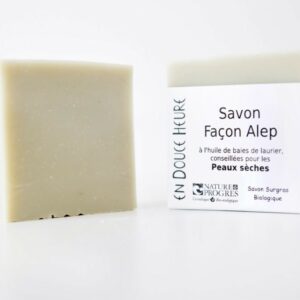 SAVON BIOLOGIQUE FACON ALEP 100G NATURE & PROGRES - SAVONNERIE EN DOUCE HEURE