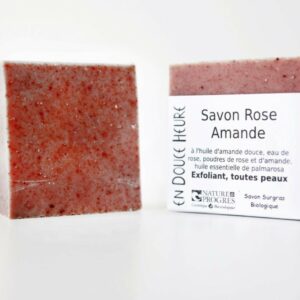 SAVON BIOLOGIQUE EXFOLIANT ROSE AMANDE 100G NATURE & PROGRES - EN DOUCE HEURE
