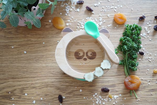 SET DE REPAS BEBE VERT BAMBOU (BOL & CUILLERE) - CAP BAMBOU