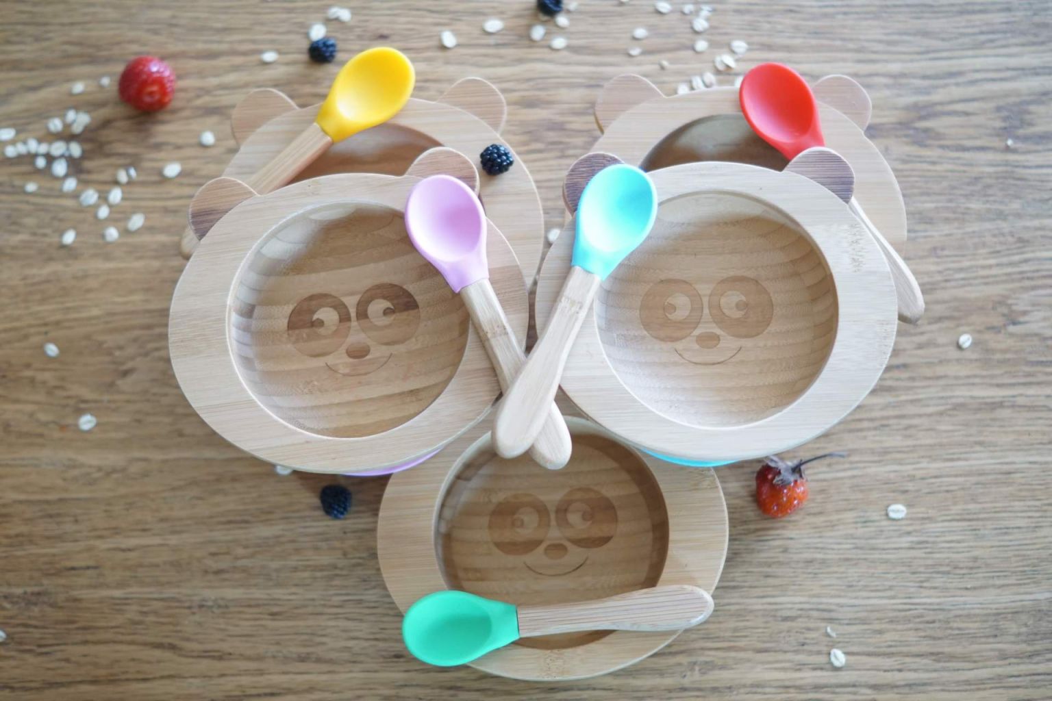 SET DE REPAS BEBE VERT BAMBOU (BOL & CUILLERE) - CAP BAMBOU – Image 2