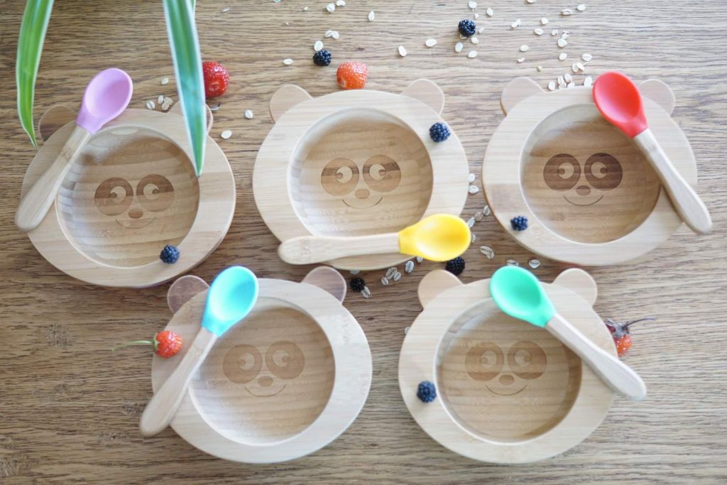 SET DE REPAS BEBE VERT BAMBOU (BOL & CUILLERE) - CAP BAMBOU – Image 3