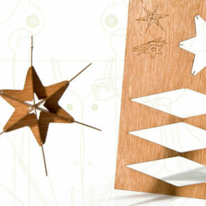 CARTE EN BOIS MUTI ETOILES - ECODIS