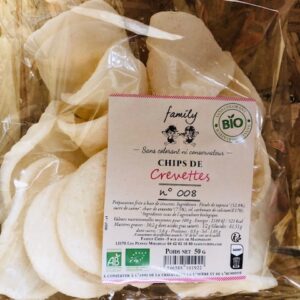 CHIPS DE CREVETTES ARTISANALES BIO 50G - FAMILY CHIPS