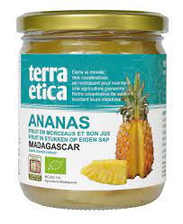 ANANAS FRUIT EN MORCEAUX ET SON JUS BIO & SANS CONSERVATEUR 420G - TERRA ETICA
