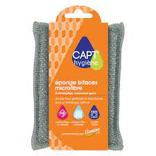 EPONGE BIFACES MICROFIBRE - CAPT'HYGIENE