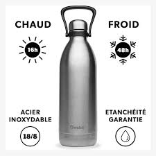 BOUTEILLE ISOTHERME TITAN INOX BROSSE 2L - QWETCH – Image 4