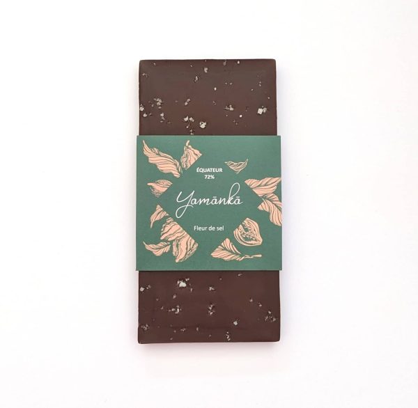 TABLETTE BIO FLEUR DE SEL NOIR EQUATEUR 72% 90G - YAMANKA