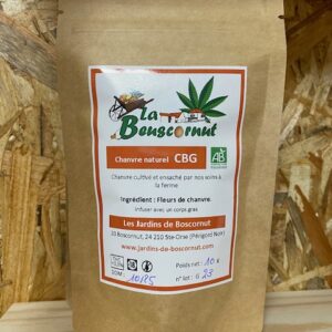 CHANVRE NATUREL CBG BIO 10G LA BEUSCORNUT - LES JARDINS DE BOSCORNUT