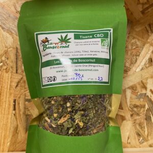 TISANE CBD BIO 30G LA BEUSCORNUT - LES JARDINS DE BOSCORNUT
