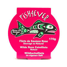 FILETS DE SAUMON ROSE SAUVAGE AU NATUREL 170G - FISH4EVER