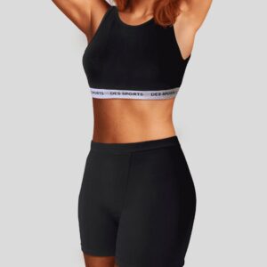 SHORTY BOYFRIEND MENSTRUEL NOIR "CAMILLE" FLUX MEDIUM BIO GOTS - PLIM