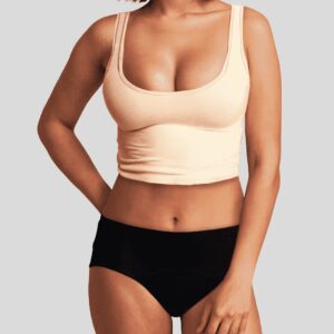 SHORTY MENSTRUEL NOIR "SOLENE" FLUX MEDIUM BIO GOTS - PLIM