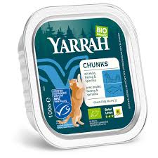 BARQUETTE BOUCHEES POUR CHAT BIO AU POISSON 100g - YARRAH